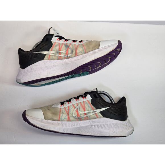 Nike Womens Zoom Winflo 8 CW3421-103 White Running Shoes Sneakers Size 9 - Picture 1 of 7